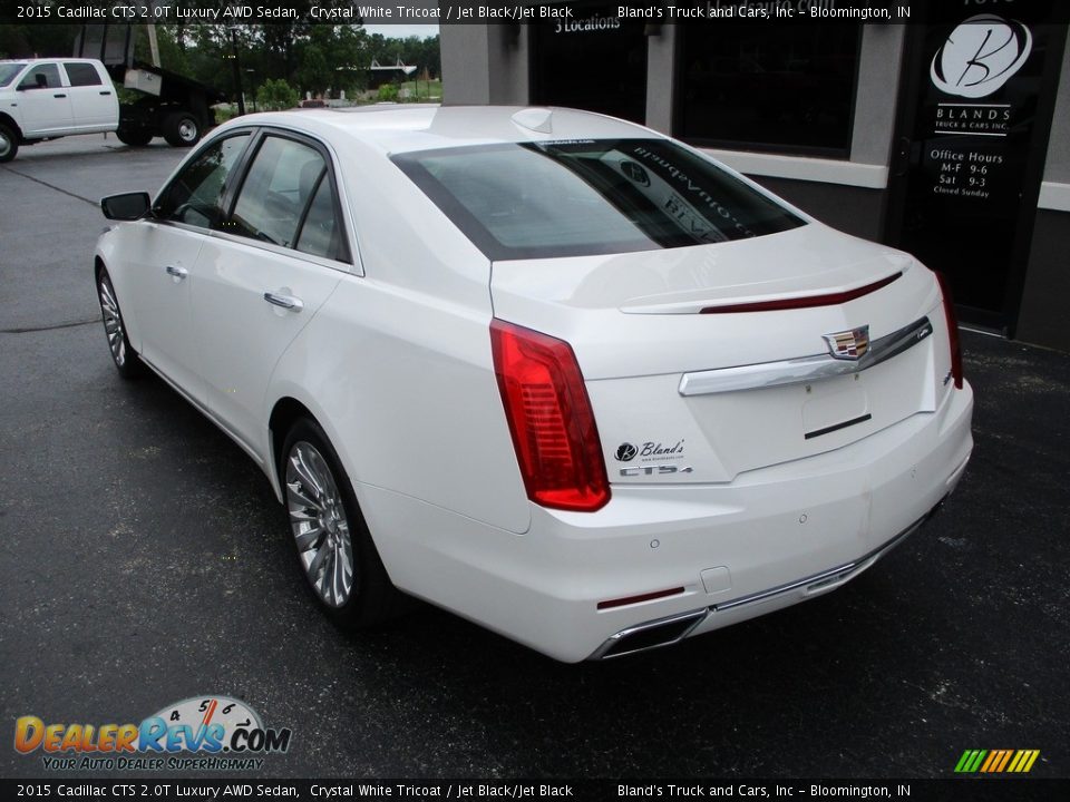 2015 Cadillac CTS 2.0T Luxury AWD Sedan Crystal White Tricoat / Jet Black/Jet Black Photo #3