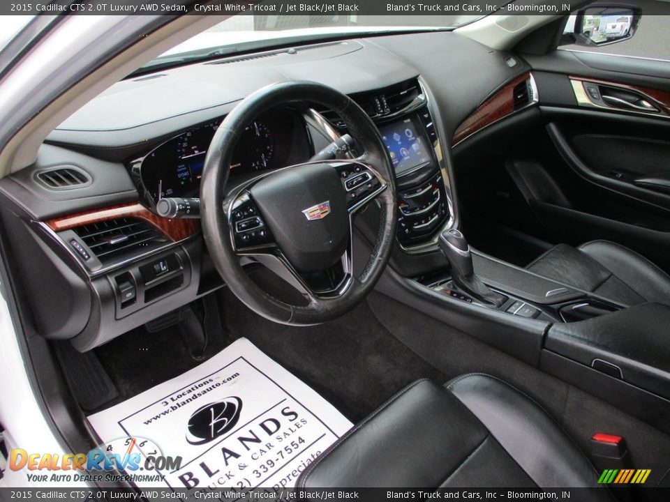 2015 Cadillac CTS 2.0T Luxury AWD Sedan Crystal White Tricoat / Jet Black/Jet Black Photo #6