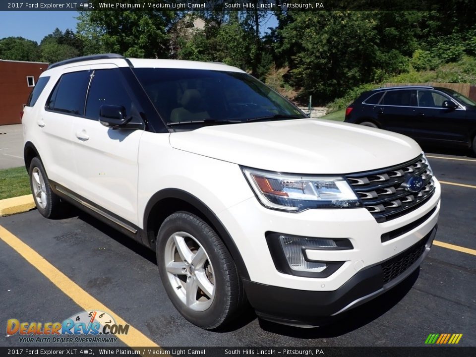 2017 Ford Explorer XLT 4WD White Platinum / Medium Light Camel Photo #5