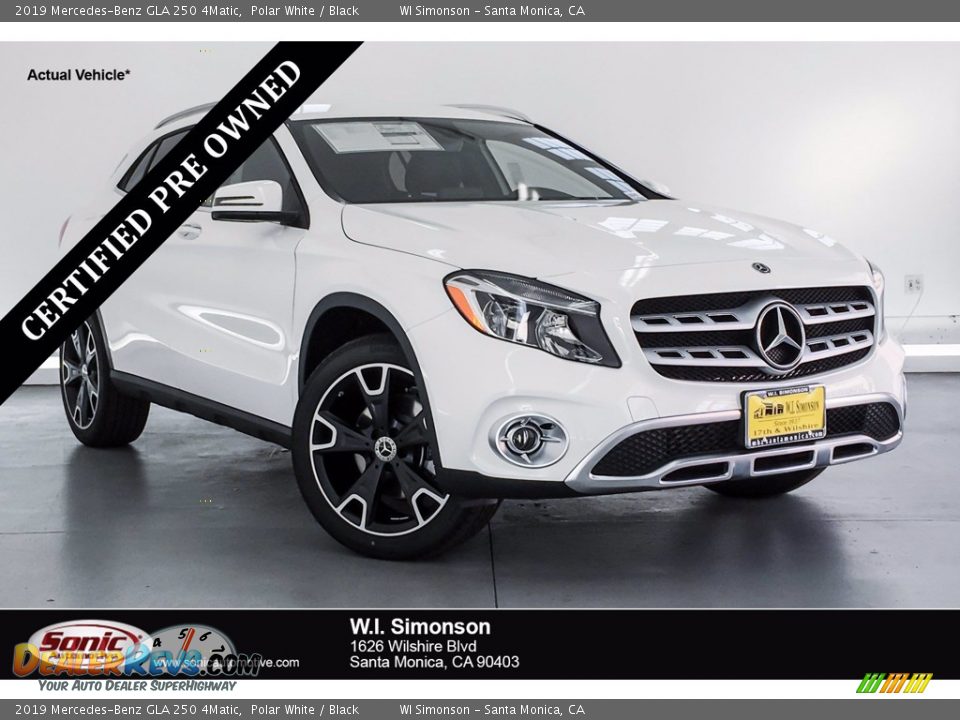 2019 Mercedes-Benz GLA 250 4Matic Polar White / Black Photo #1