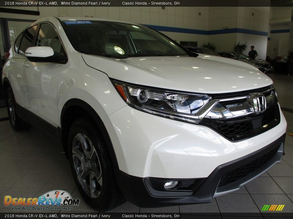 2018 Honda CR-V EX-L AWD White Diamond Pearl / Ivory Photo #3