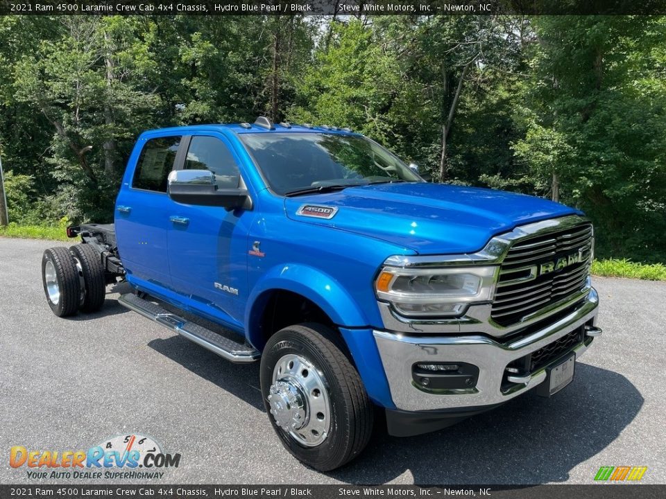 2021 Ram 4500 Laramie Crew Cab 4x4 Chassis Hydro Blue Pearl / Black Photo #4