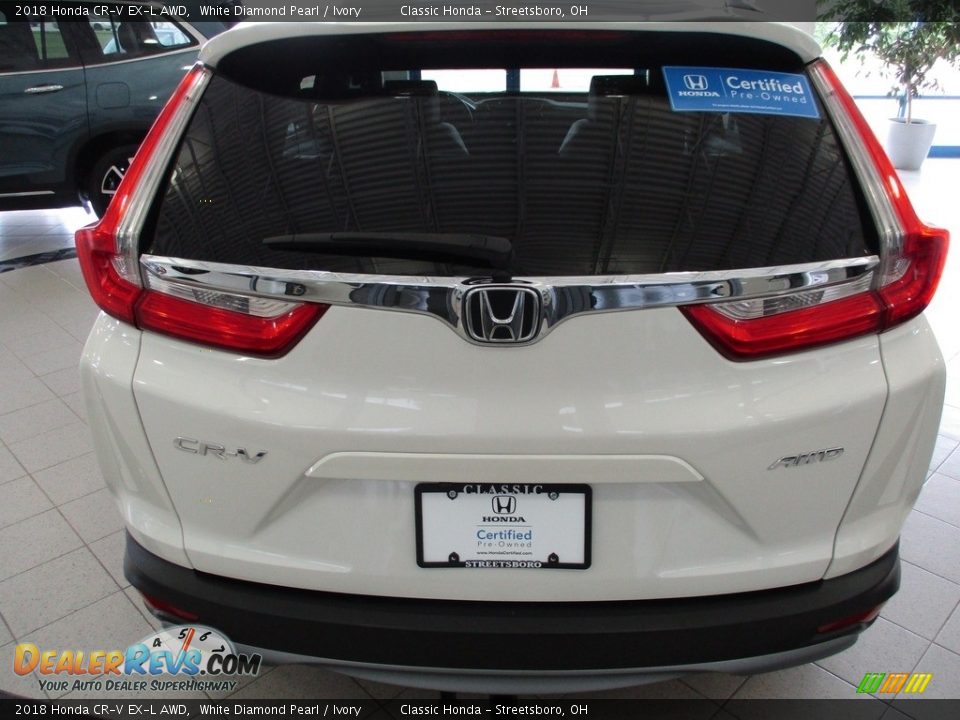 2018 Honda CR-V EX-L AWD White Diamond Pearl / Ivory Photo #7