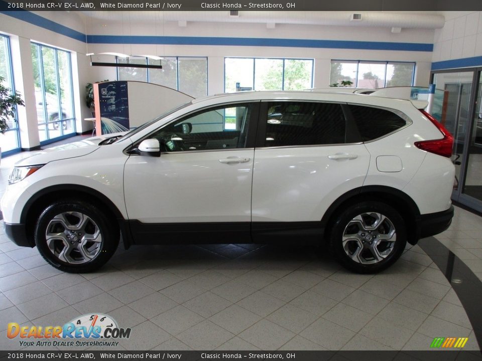 2018 Honda CR-V EX-L AWD White Diamond Pearl / Ivory Photo #9