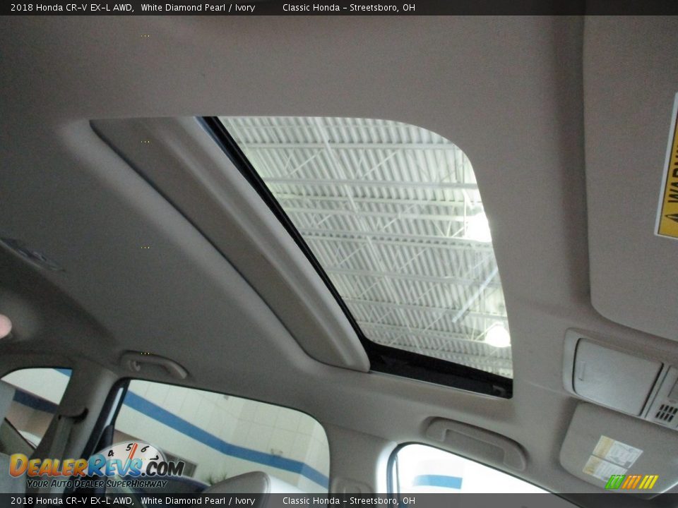 2018 Honda CR-V EX-L AWD White Diamond Pearl / Ivory Photo #22