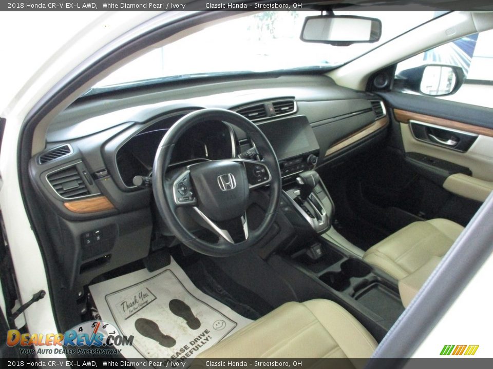 2018 Honda CR-V EX-L AWD White Diamond Pearl / Ivory Photo #30