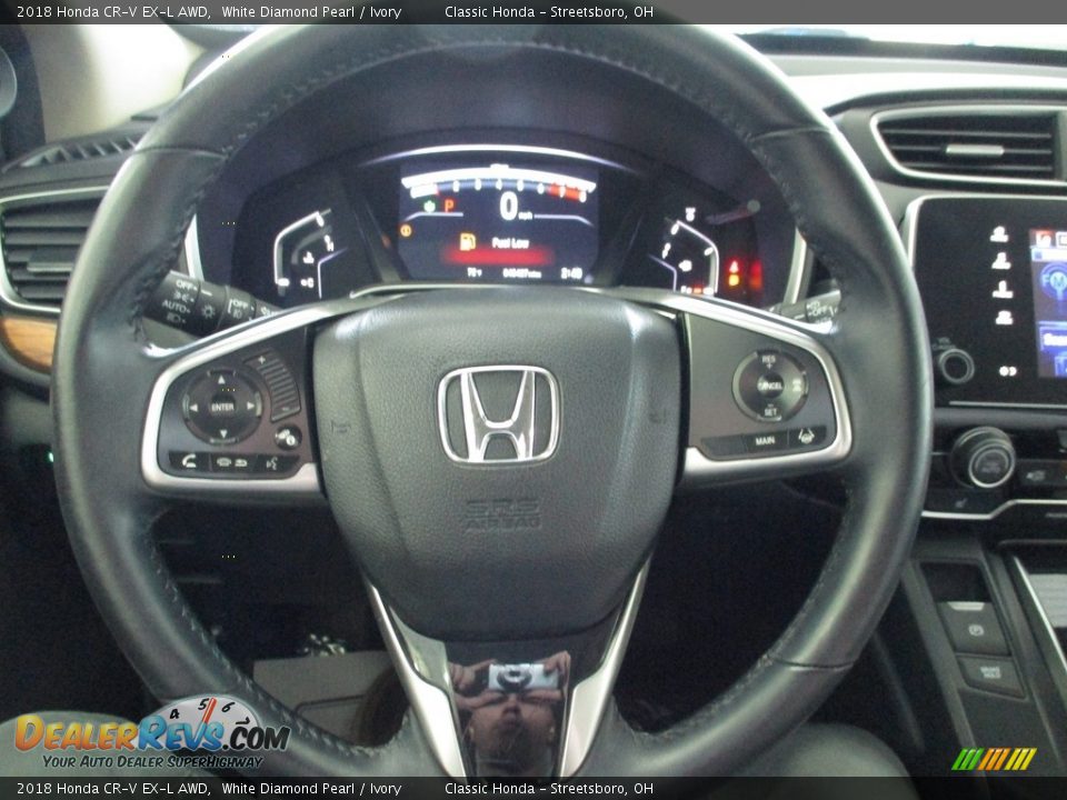 2018 Honda CR-V EX-L AWD White Diamond Pearl / Ivory Photo #35
