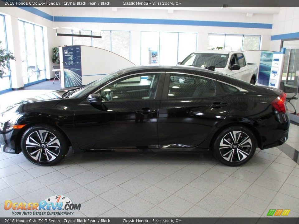 Crystal Black Pearl 2018 Honda Civic EX-T Sedan Photo #6