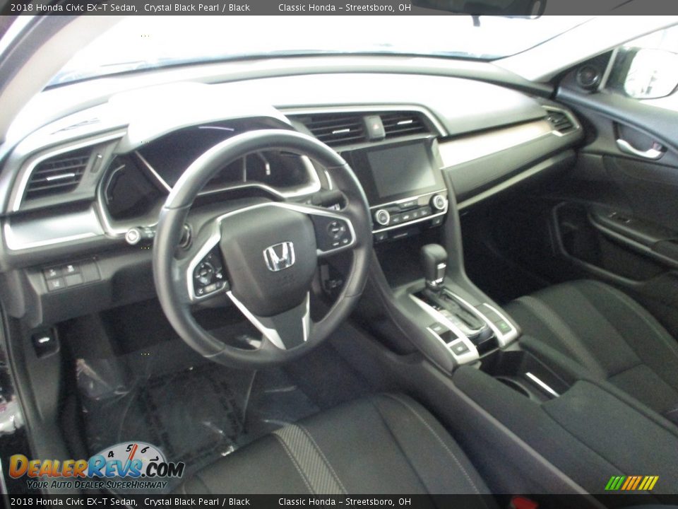 Black Interior - 2018 Honda Civic EX-T Sedan Photo #22