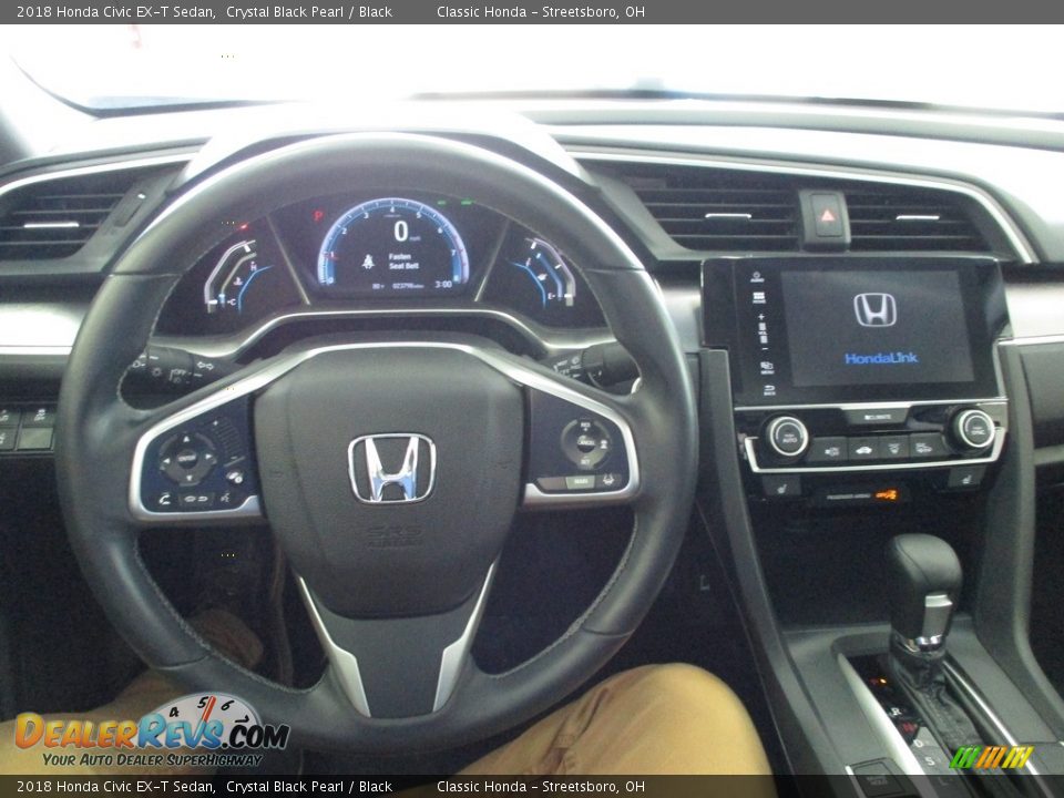 2018 Honda Civic EX-T Sedan Crystal Black Pearl / Black Photo #24