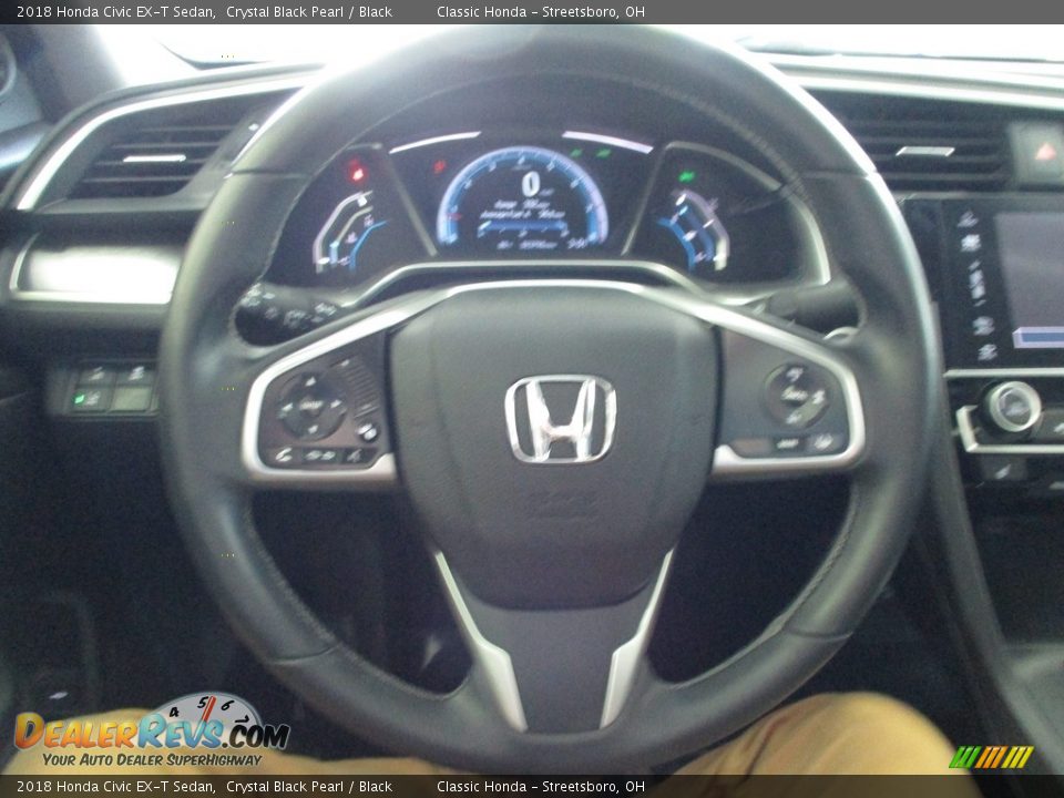 2018 Honda Civic EX-T Sedan Crystal Black Pearl / Black Photo #25