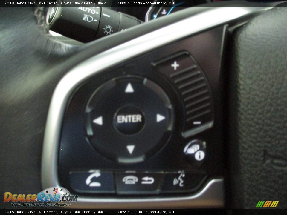 2018 Honda Civic EX-T Sedan Crystal Black Pearl / Black Photo #26