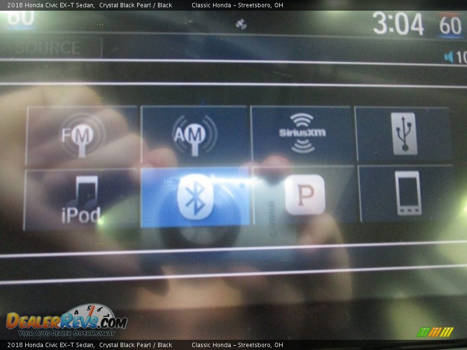 2018 Honda Civic EX-T Sedan Crystal Black Pearl / Black Photo #35