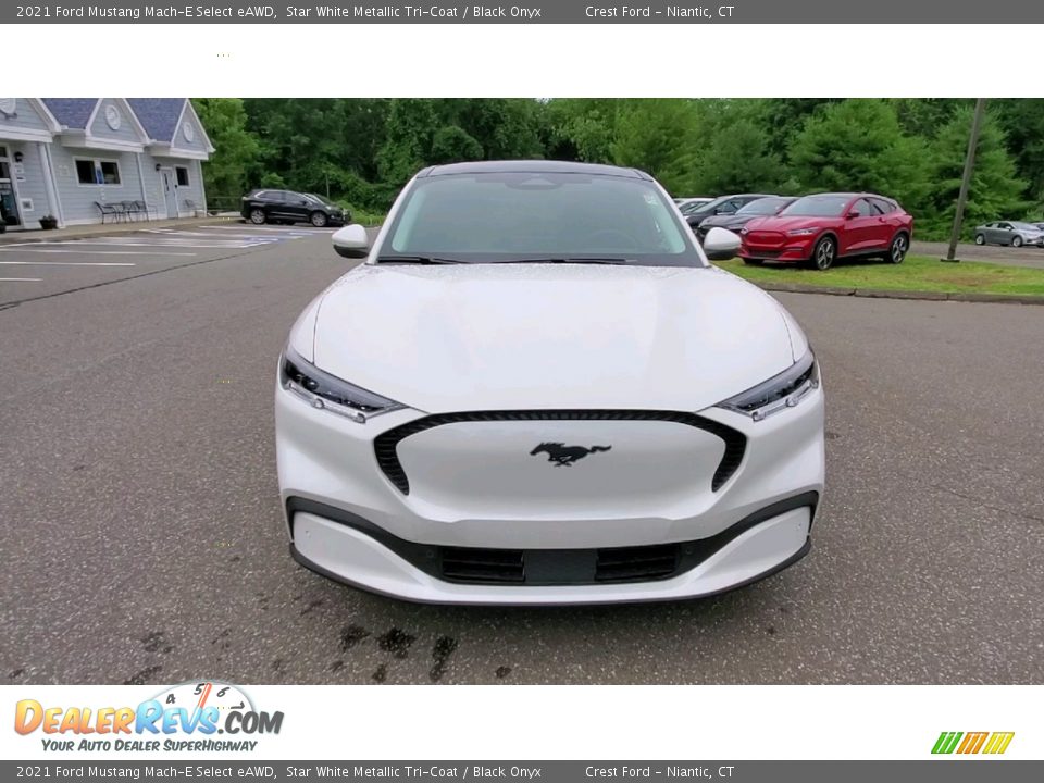 2021 Ford Mustang Mach-E Select eAWD Star White Metallic Tri-Coat / Black Onyx Photo #2