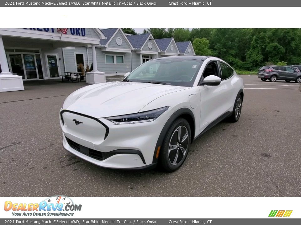2021 Ford Mustang Mach-E Select eAWD Star White Metallic Tri-Coat / Black Onyx Photo #3