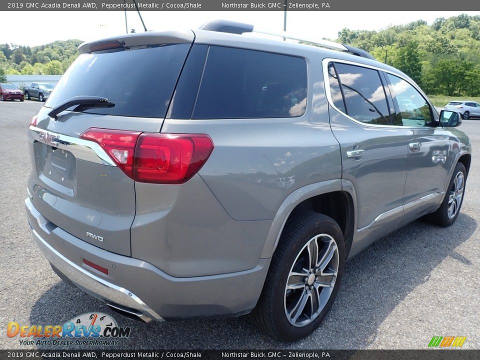 2019 GMC Acadia Denali AWD Pepperdust Metallic / Cocoa/Shale Photo #7