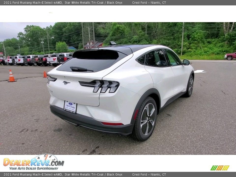2021 Ford Mustang Mach-E Select eAWD Star White Metallic Tri-Coat / Black Onyx Photo #7