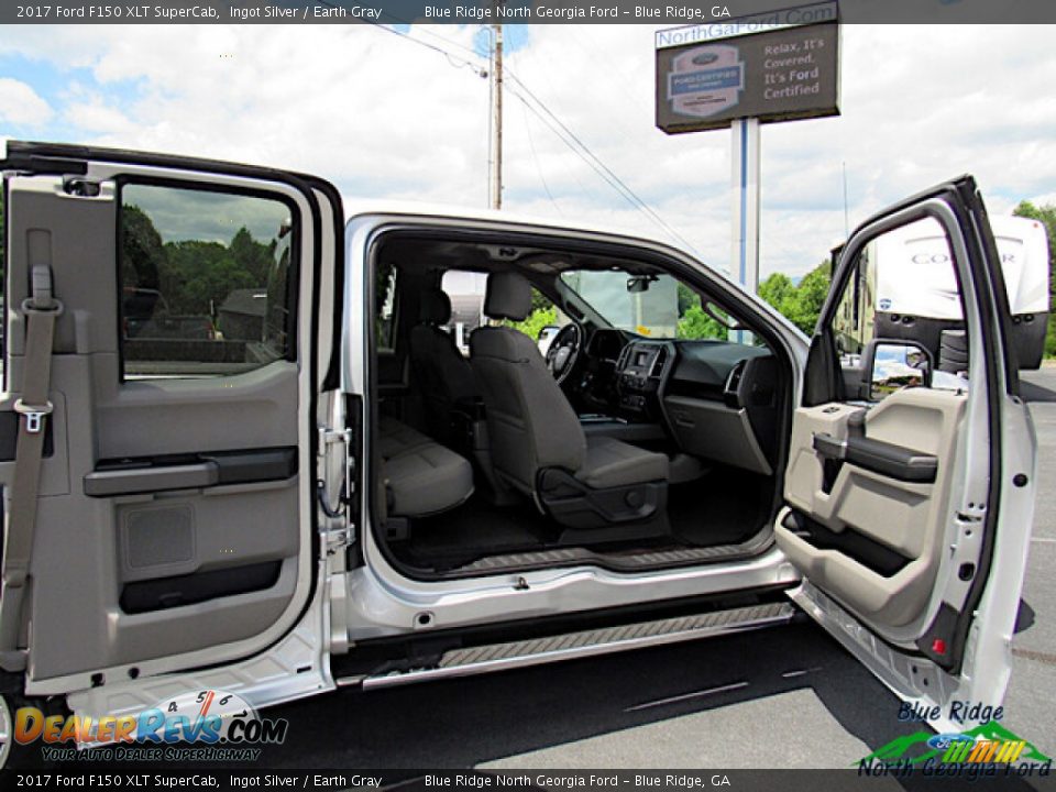 2017 Ford F150 XLT SuperCab Ingot Silver / Earth Gray Photo #13