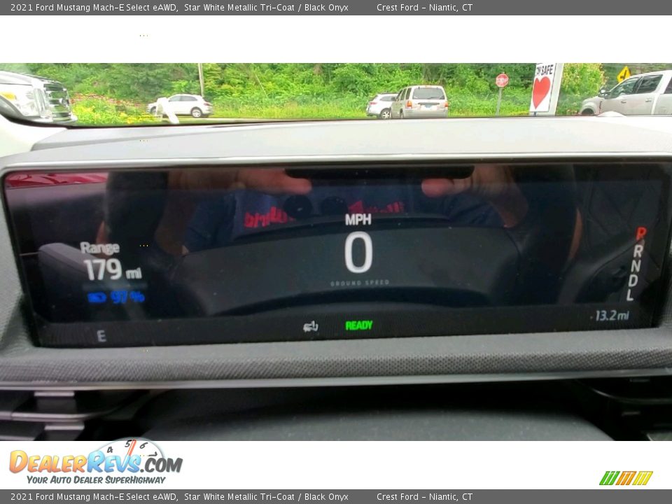2021 Ford Mustang Mach-E Select eAWD Star White Metallic Tri-Coat / Black Onyx Photo #13