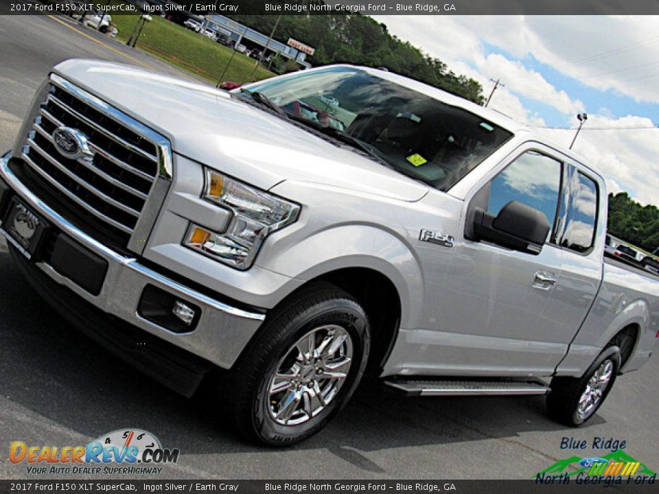 2017 Ford F150 XLT SuperCab Ingot Silver / Earth Gray Photo #28