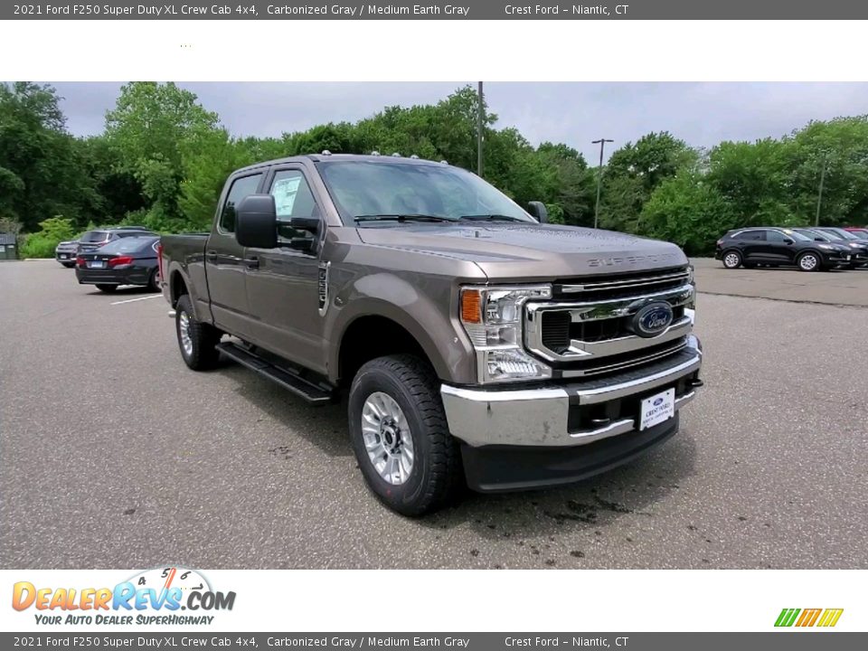 2021 Ford F250 Super Duty XL Crew Cab 4x4 Carbonized Gray / Medium Earth Gray Photo #1