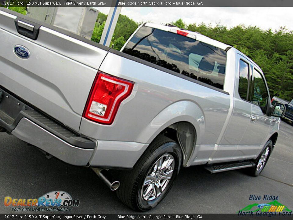 2017 Ford F150 XLT SuperCab Ingot Silver / Earth Gray Photo #30