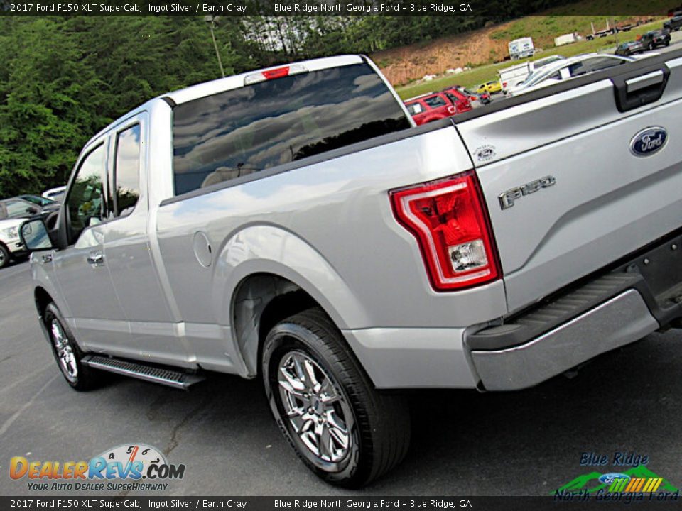 2017 Ford F150 XLT SuperCab Ingot Silver / Earth Gray Photo #31