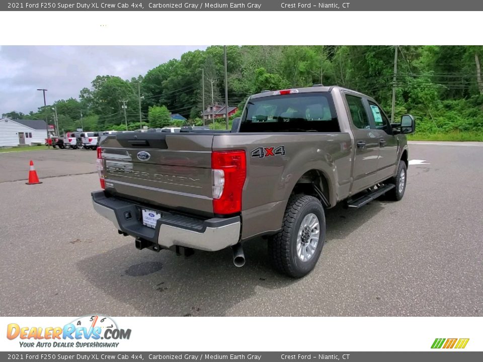 2021 Ford F250 Super Duty XL Crew Cab 4x4 Carbonized Gray / Medium Earth Gray Photo #7