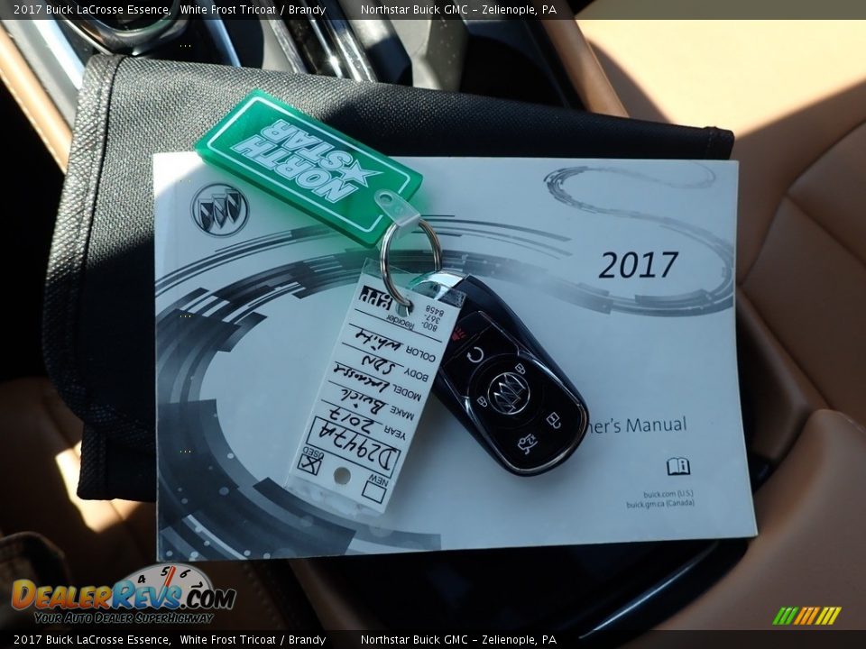 2017 Buick LaCrosse Essence White Frost Tricoat / Brandy Photo #29