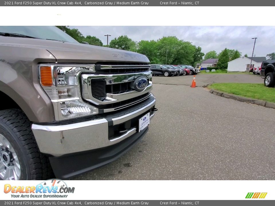 2021 Ford F250 Super Duty XL Crew Cab 4x4 Carbonized Gray / Medium Earth Gray Photo #27