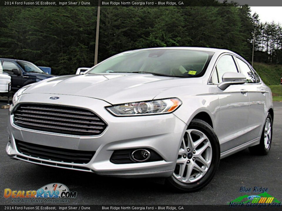 2014 Ford Fusion SE EcoBoost Ingot Silver / Dune Photo #1