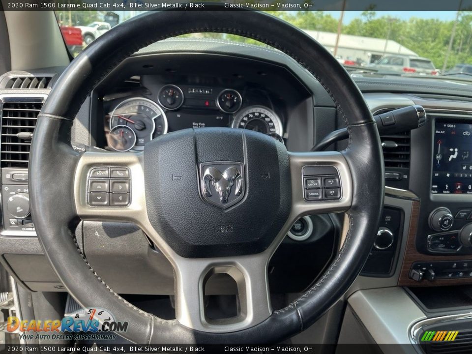 2020 Ram 1500 Laramie Quad Cab 4x4 Billet Silver Metallic / Black Photo #6