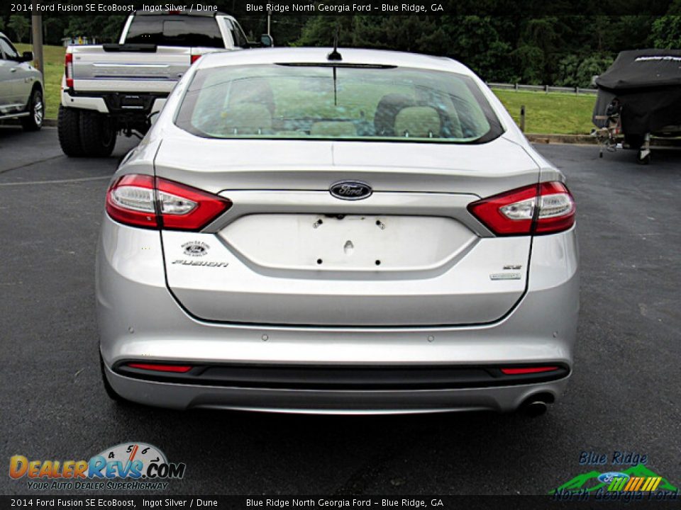 2014 Ford Fusion SE EcoBoost Ingot Silver / Dune Photo #4