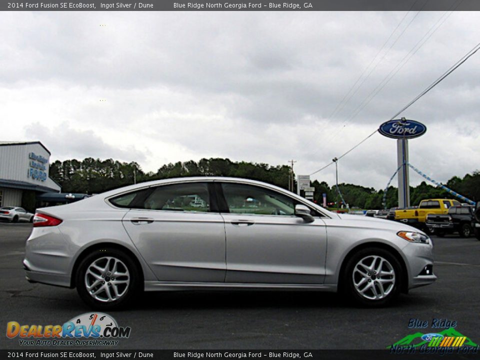 2014 Ford Fusion SE EcoBoost Ingot Silver / Dune Photo #6