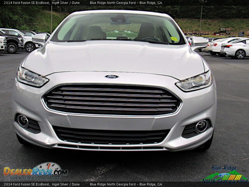 2014 Ford Fusion SE EcoBoost Ingot Silver / Dune Photo #8