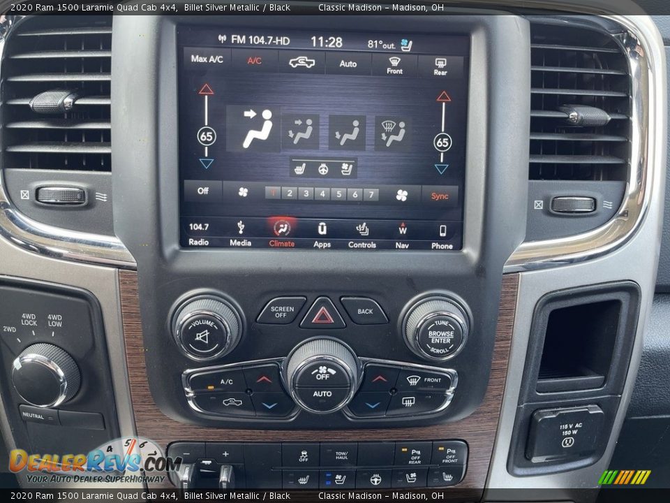 2020 Ram 1500 Laramie Quad Cab 4x4 Billet Silver Metallic / Black Photo #11