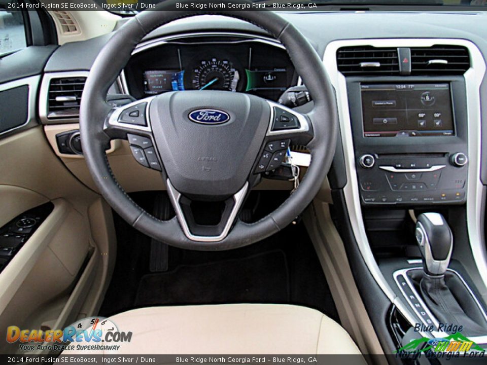 2014 Ford Fusion SE EcoBoost Ingot Silver / Dune Photo #15