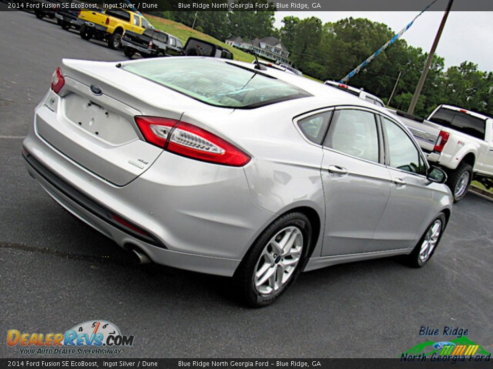 2014 Ford Fusion SE EcoBoost Ingot Silver / Dune Photo #26