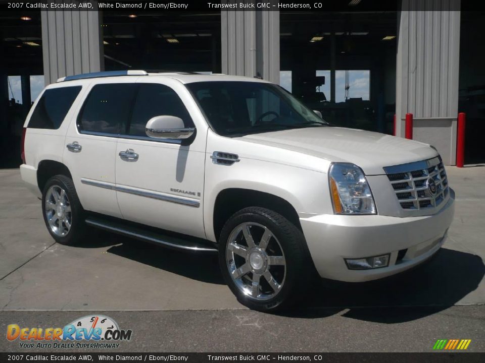 2007 Cadillac Escalade AWD White Diamond / Ebony/Ebony Photo #1