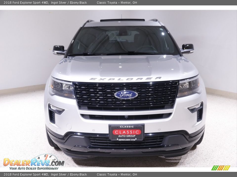 2018 Ford Explorer Sport 4WD Ingot Silver / Ebony Black Photo #2