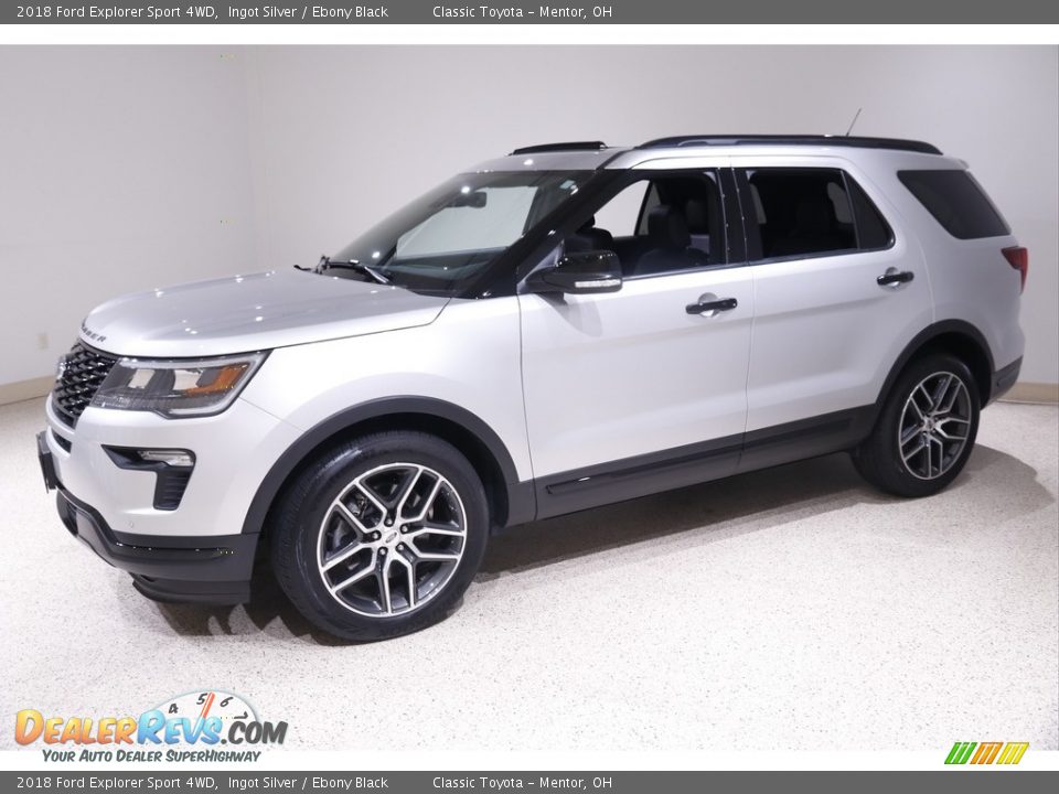 2018 Ford Explorer Sport 4WD Ingot Silver / Ebony Black Photo #3