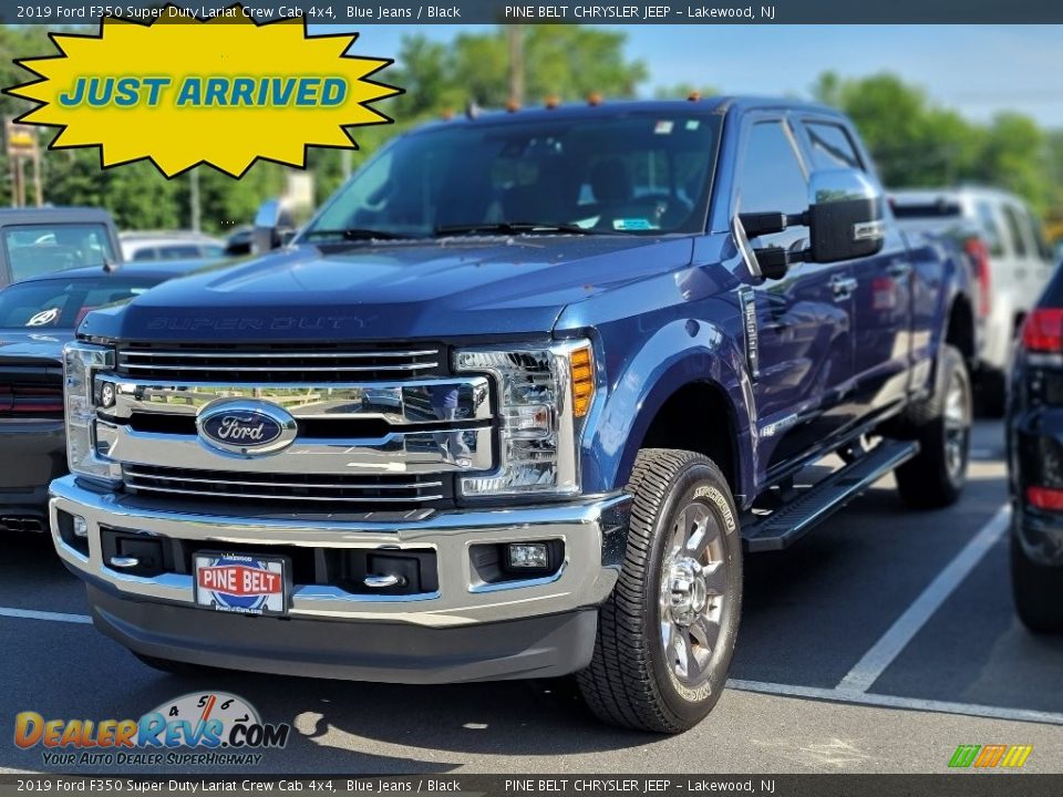 2019 Ford F350 Super Duty Lariat Crew Cab 4x4 Blue Jeans / Black Photo #1