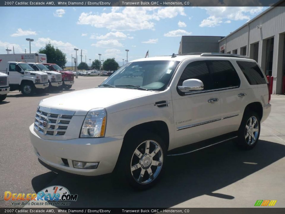 2007 Cadillac Escalade AWD White Diamond / Ebony/Ebony Photo #3