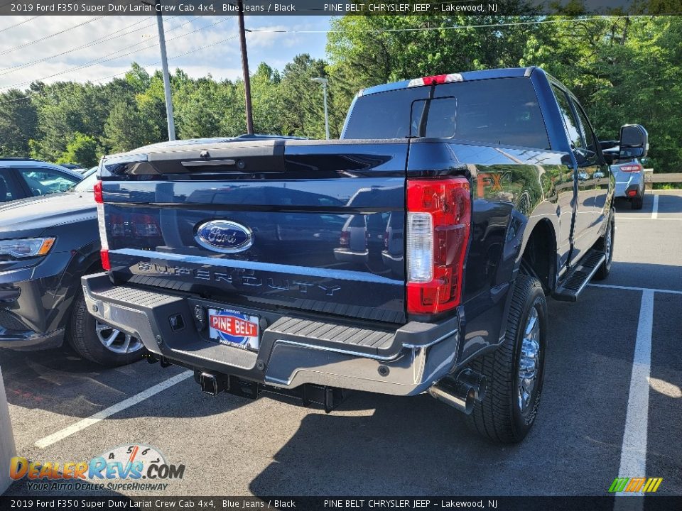 2019 Ford F350 Super Duty Lariat Crew Cab 4x4 Blue Jeans / Black Photo #3