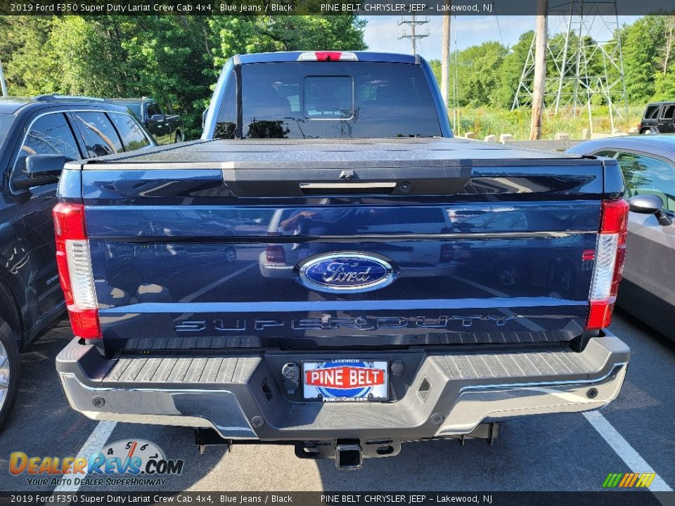 2019 Ford F350 Super Duty Lariat Crew Cab 4x4 Blue Jeans / Black Photo #4