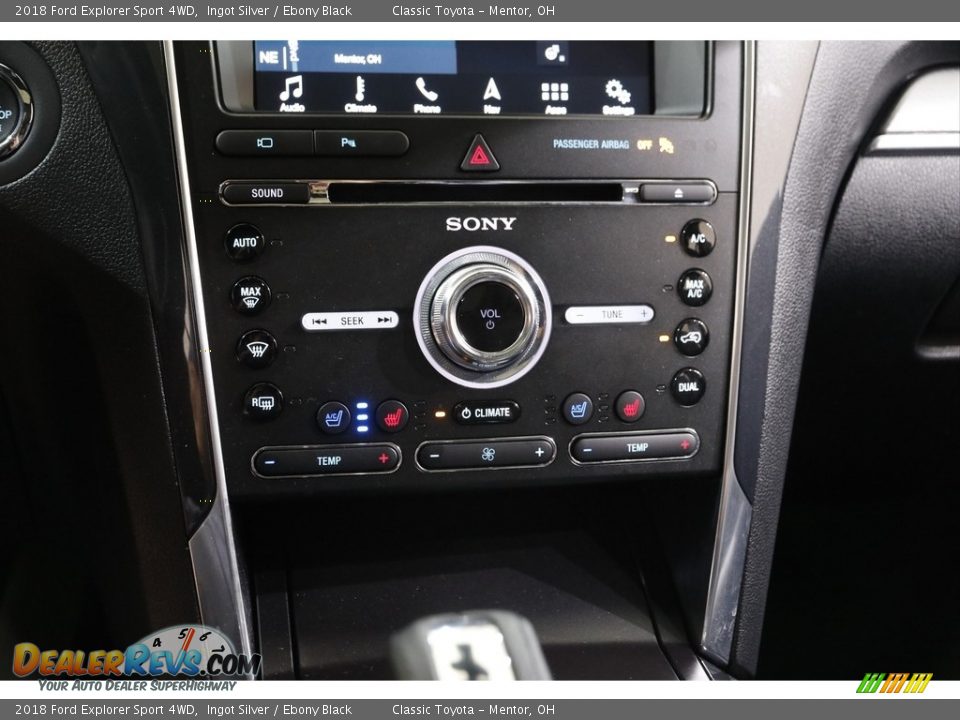 2018 Ford Explorer Sport 4WD Ingot Silver / Ebony Black Photo #9