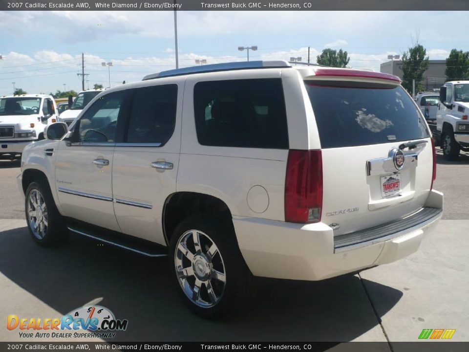 2007 Cadillac Escalade AWD White Diamond / Ebony/Ebony Photo #4