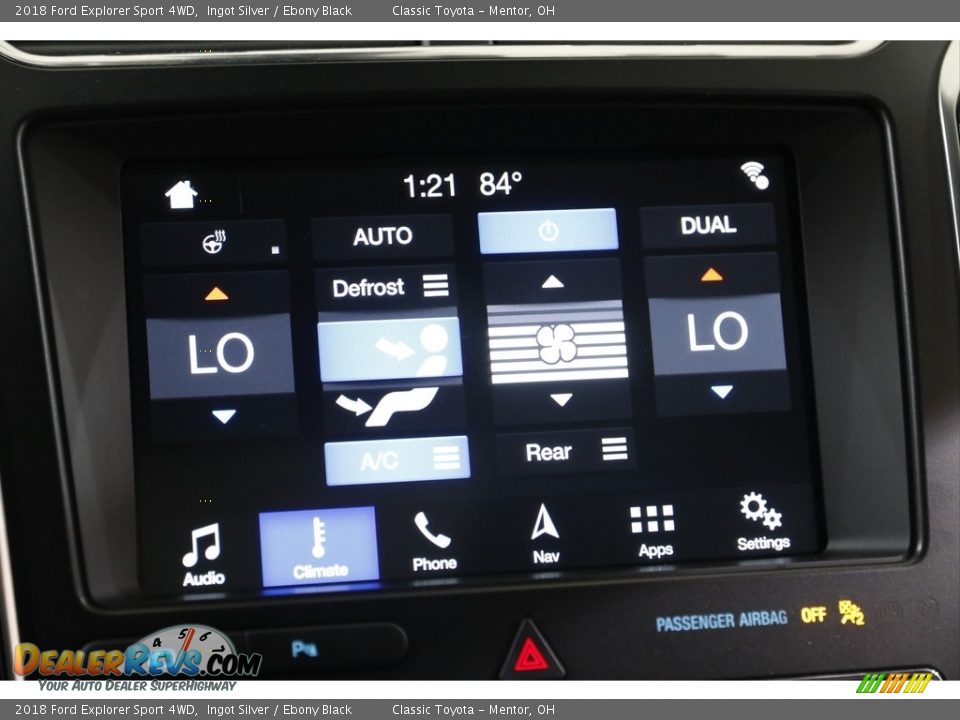 2018 Ford Explorer Sport 4WD Ingot Silver / Ebony Black Photo #12