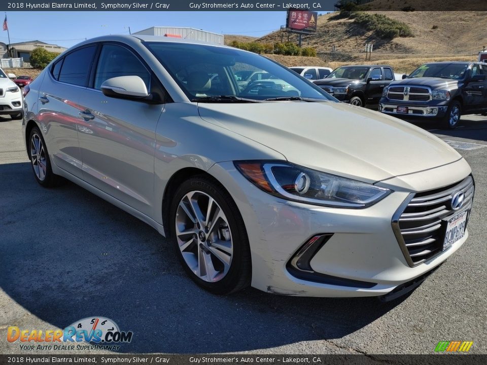 2018 Hyundai Elantra Limited Symphony Silver / Gray Photo #1