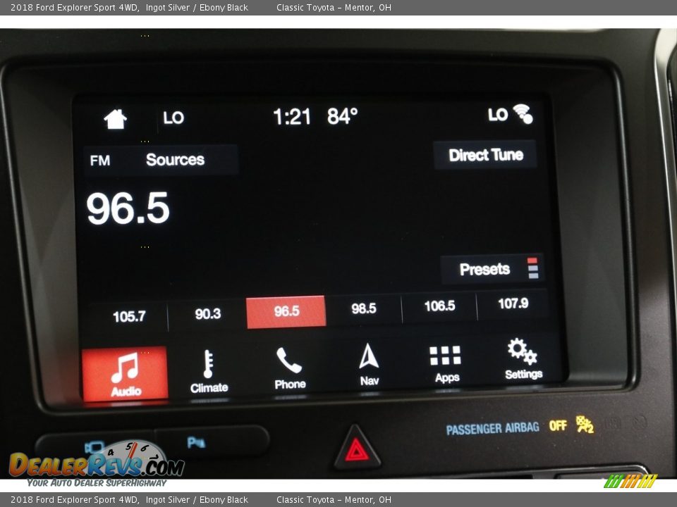 2018 Ford Explorer Sport 4WD Ingot Silver / Ebony Black Photo #13